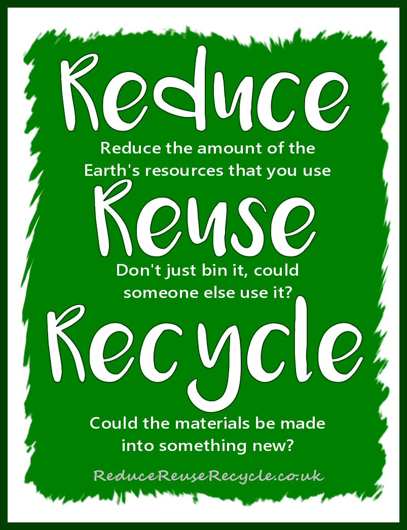 How to Reduce, Reuse and Recycle (in that order)